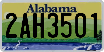 AL license plate 2AH3501