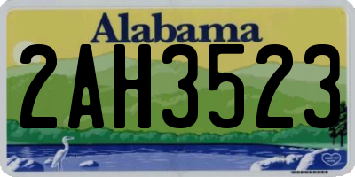 AL license plate 2AH3523