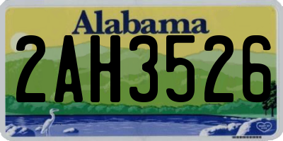 AL license plate 2AH3526
