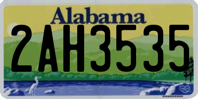 AL license plate 2AH3535