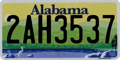 AL license plate 2AH3537