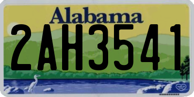 AL license plate 2AH3541