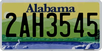 AL license plate 2AH3545
