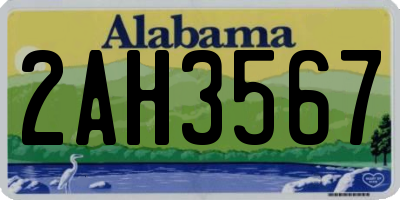 AL license plate 2AH3567