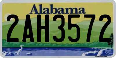 AL license plate 2AH3572