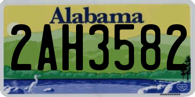 AL license plate 2AH3582