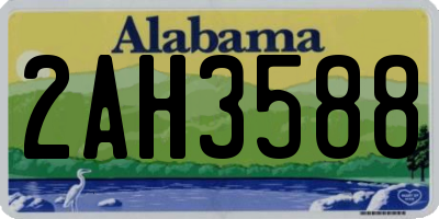 AL license plate 2AH3588