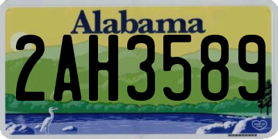 AL license plate 2AH3589