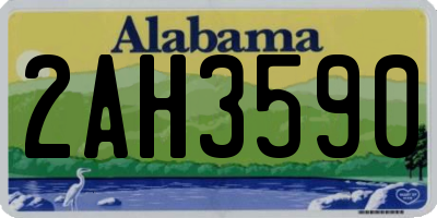 AL license plate 2AH3590