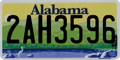 AL license plate 2AH3596