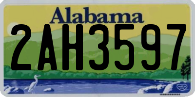 AL license plate 2AH3597