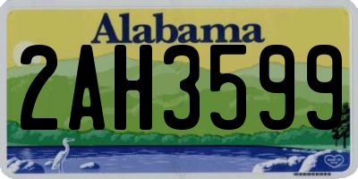 AL license plate 2AH3599