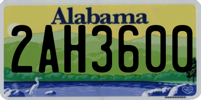 AL license plate 2AH3600