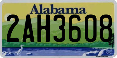 AL license plate 2AH3608