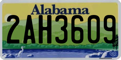 AL license plate 2AH3609