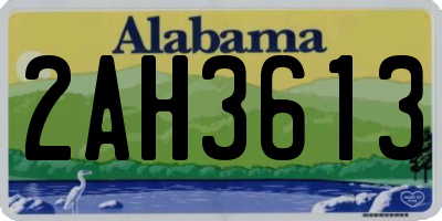 AL license plate 2AH3613