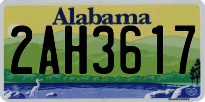 AL license plate 2AH3617