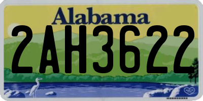 AL license plate 2AH3622