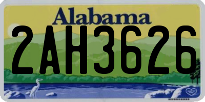 AL license plate 2AH3626