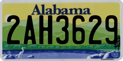 AL license plate 2AH3629
