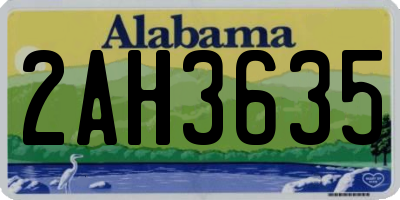 AL license plate 2AH3635
