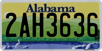 AL license plate 2AH3636