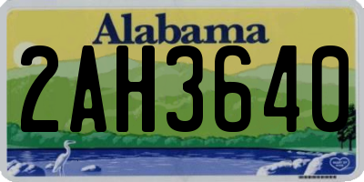AL license plate 2AH3640