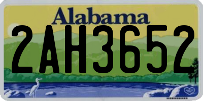 AL license plate 2AH3652