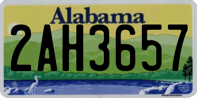 AL license plate 2AH3657
