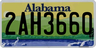AL license plate 2AH3660