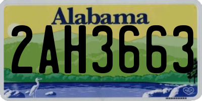 AL license plate 2AH3663