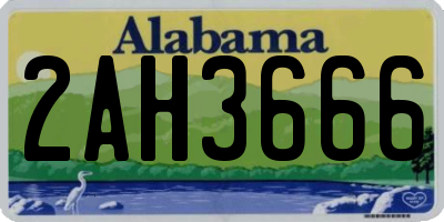 AL license plate 2AH3666
