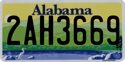 AL license plate 2AH3669