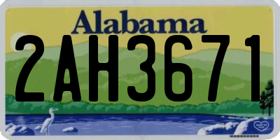 AL license plate 2AH3671