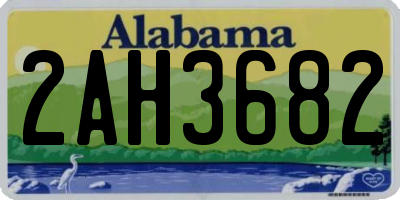 AL license plate 2AH3682
