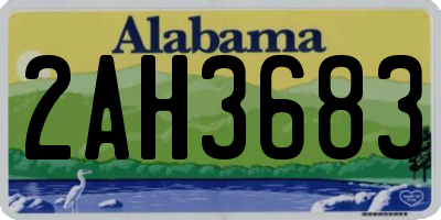 AL license plate 2AH3683