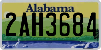 AL license plate 2AH3684