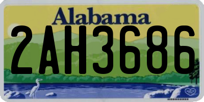 AL license plate 2AH3686