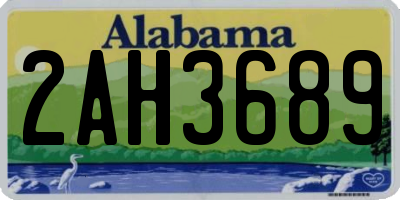 AL license plate 2AH3689