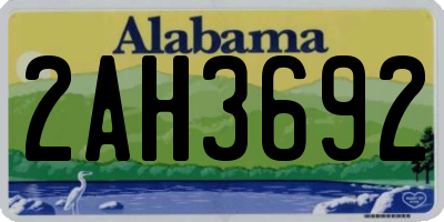 AL license plate 2AH3692
