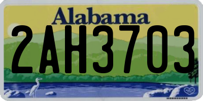 AL license plate 2AH3703
