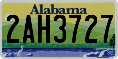 AL license plate 2AH3727