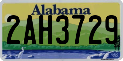 AL license plate 2AH3729