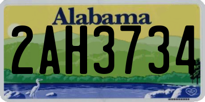 AL license plate 2AH3734