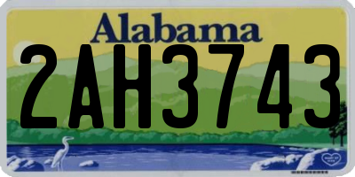 AL license plate 2AH3743