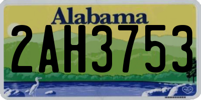 AL license plate 2AH3753