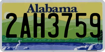 AL license plate 2AH3759