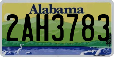 AL license plate 2AH3783