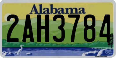 AL license plate 2AH3784