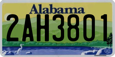 AL license plate 2AH3801